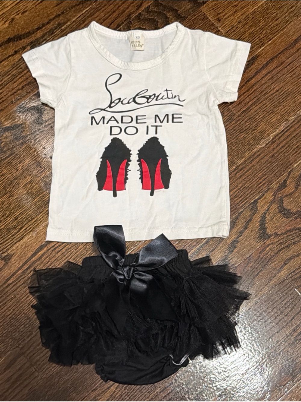 RED BOTTOM SHOE DESIGNER INSPIRED BABY OUTFIT! TULLE TUTU 12-18 months